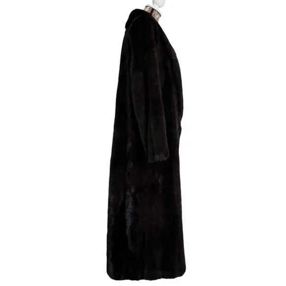 Vintage BILL BLASS for EVANSFURS at LAZARUS Full Length Mink Coat Womens Large? - Picture 3 of 12
